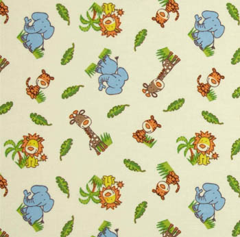 Safari by Springs - Animal Toss Ivory Flannel - 40CMS